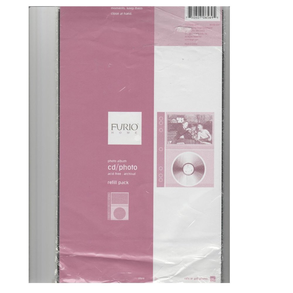 Furio Home Photo Album CD/Photo Refill Pack, 40 CD or 4 x 6 photos/10 Sheets